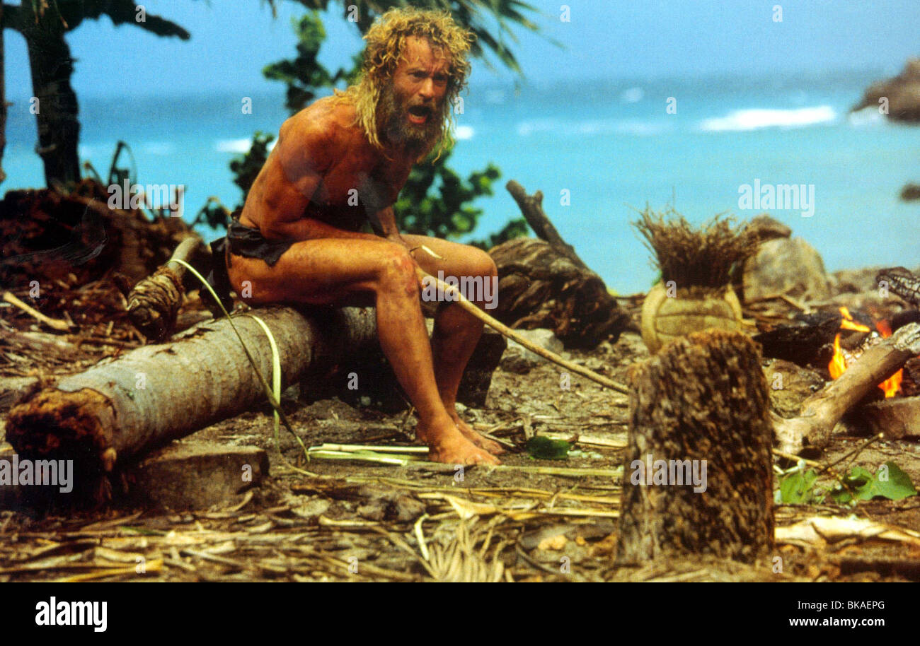 CAST AWAY (2000) TOM HANKS CAAW 002FOH MOVIESOTRE SAMMLUNG LTD Stockfoto