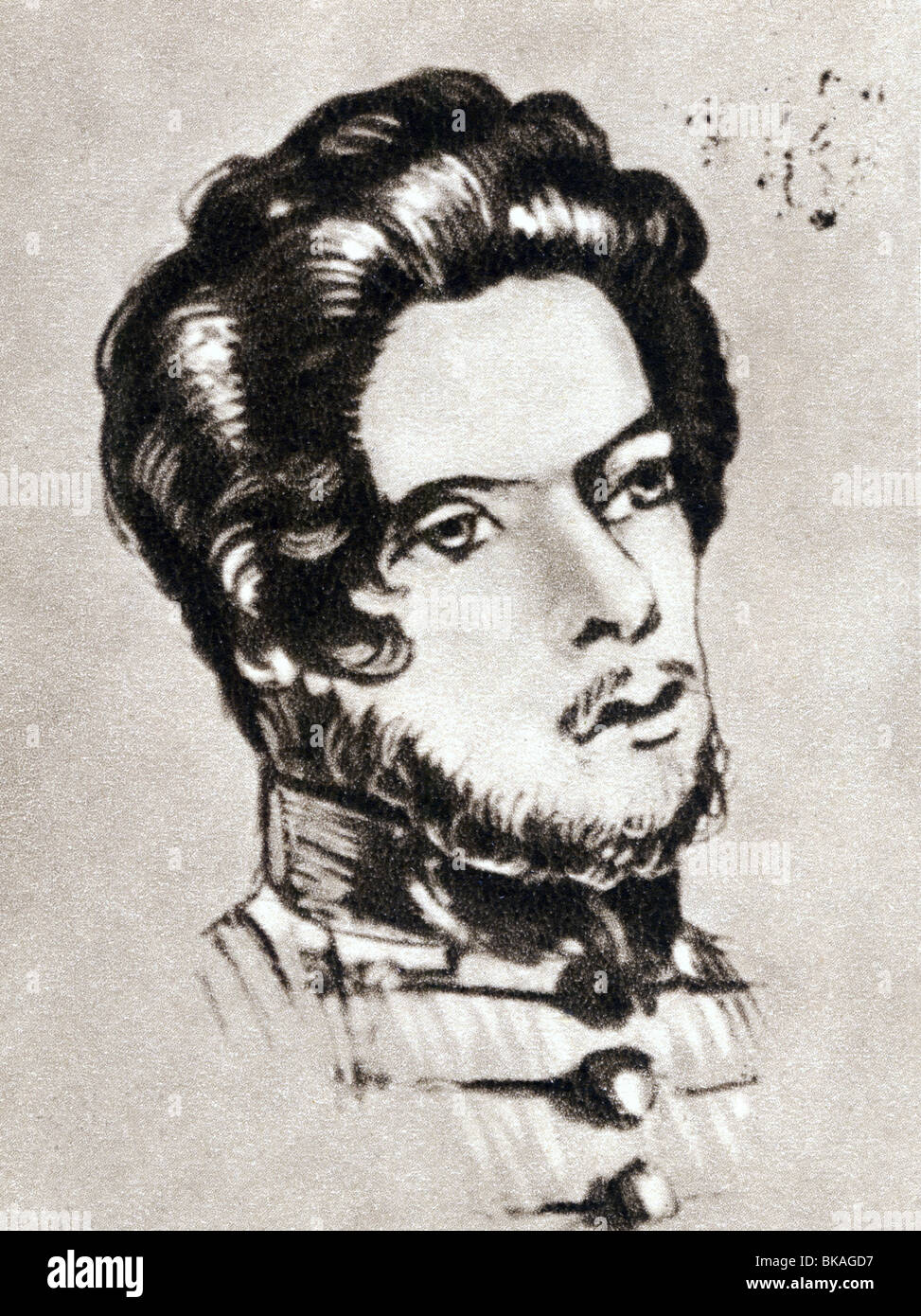 Marx, Karl, 5.5.186 - 14.3.1883, deutscher Philosoph, Porträt, als Student, Zeichnung, 186, Stockfoto