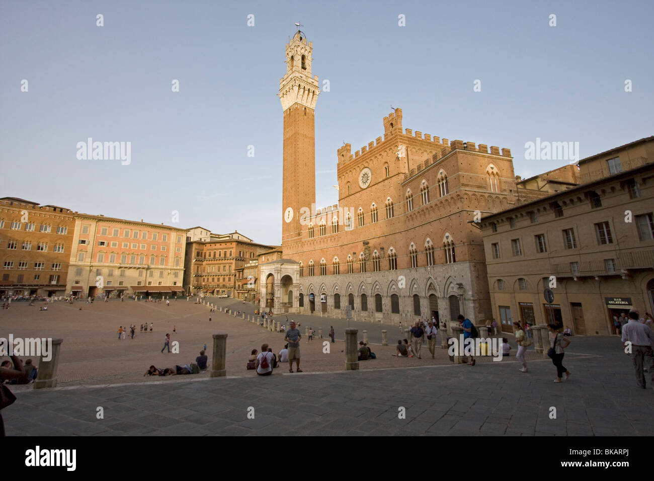 Piazza del Campo in Siena, Italien Stockfoto