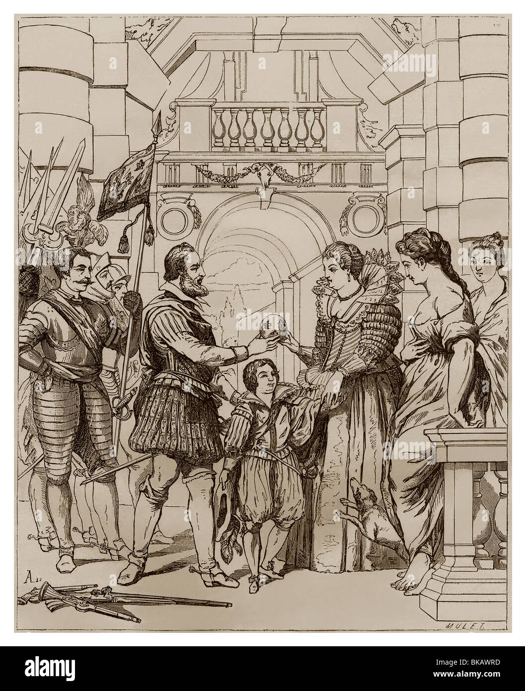 Mai 1610 war Marie de Médicis mit Regency investiert, im Namen ihres Sohnes Louis XIII. Stockfoto