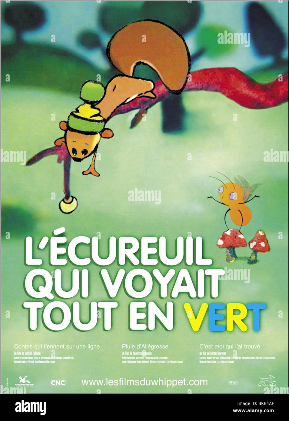 L'Ecureuil Qui Voyait Tout En Vert Jahr: 2009 Direktoren Nahid Shamsdoust, Behzad Farahat Programm von 3 kurze animierte Iraniian Stockfoto
