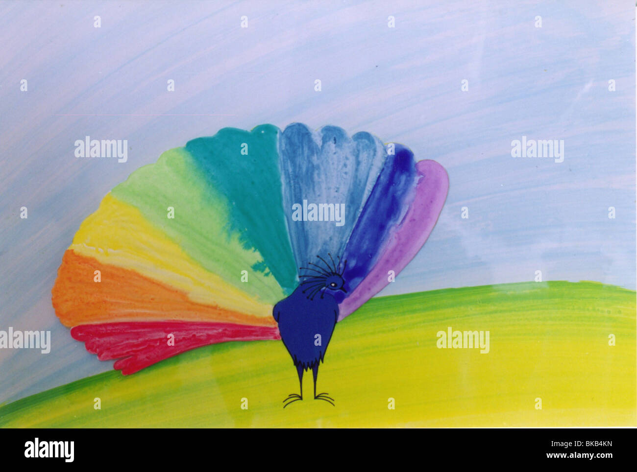 L'Ecureuil Qui Voyait Tout En Vert Pluie d'Allégresse Jahr: 2003 Direktor: Nahid Shamsdoust Animation Stockfoto