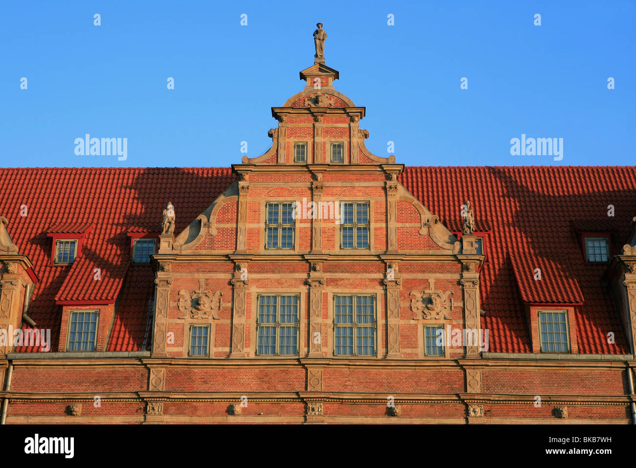 Close-up des Grünen Tores (ehemalige Residenz der polnischen Könige) im 16. Jahrhundert Manierismus in Danzig, Polen Stockfoto