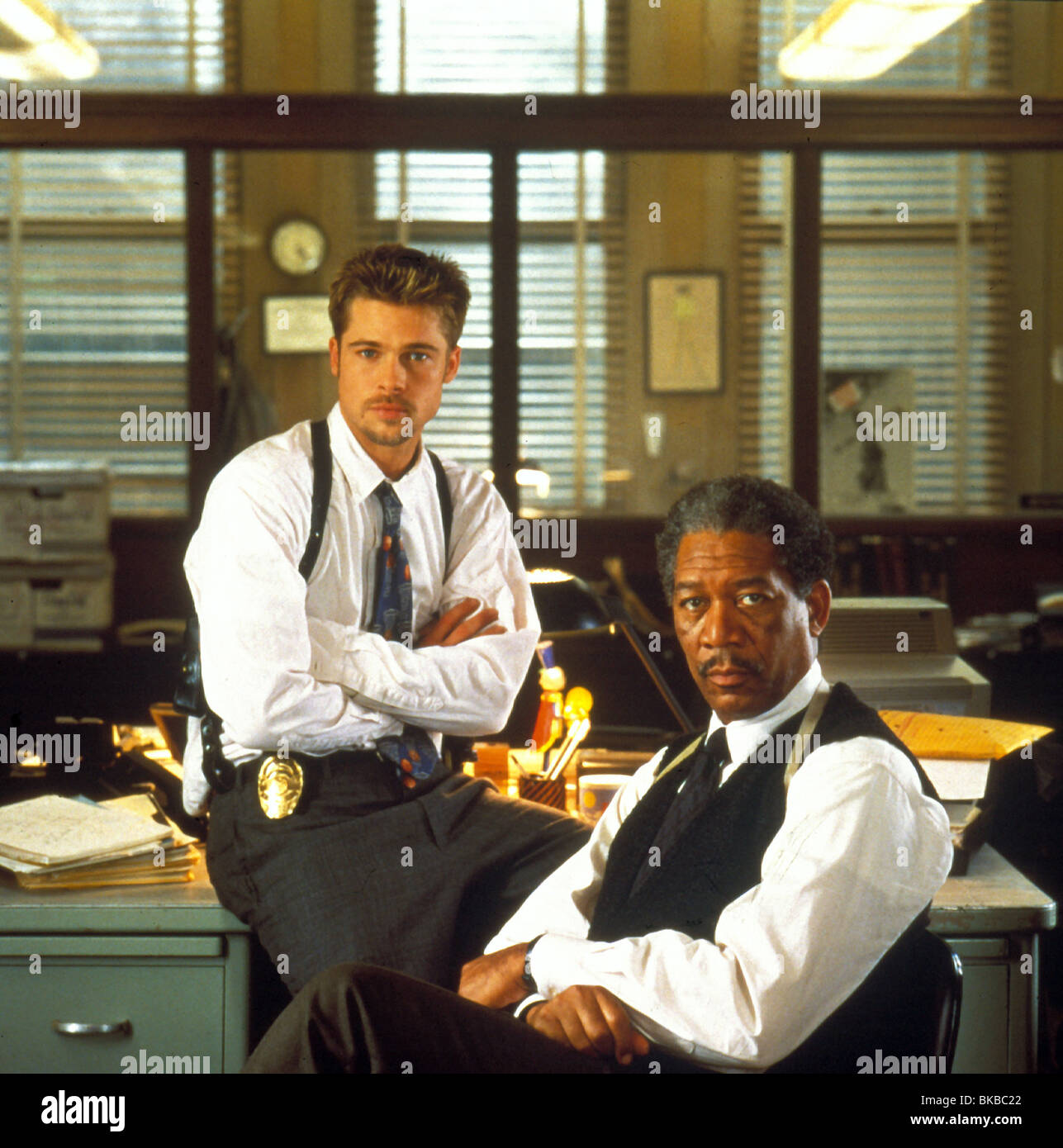 SIEBEN (1995) BRAD PITT, MORGAN FREEMAN SEVN 066 Stockfoto