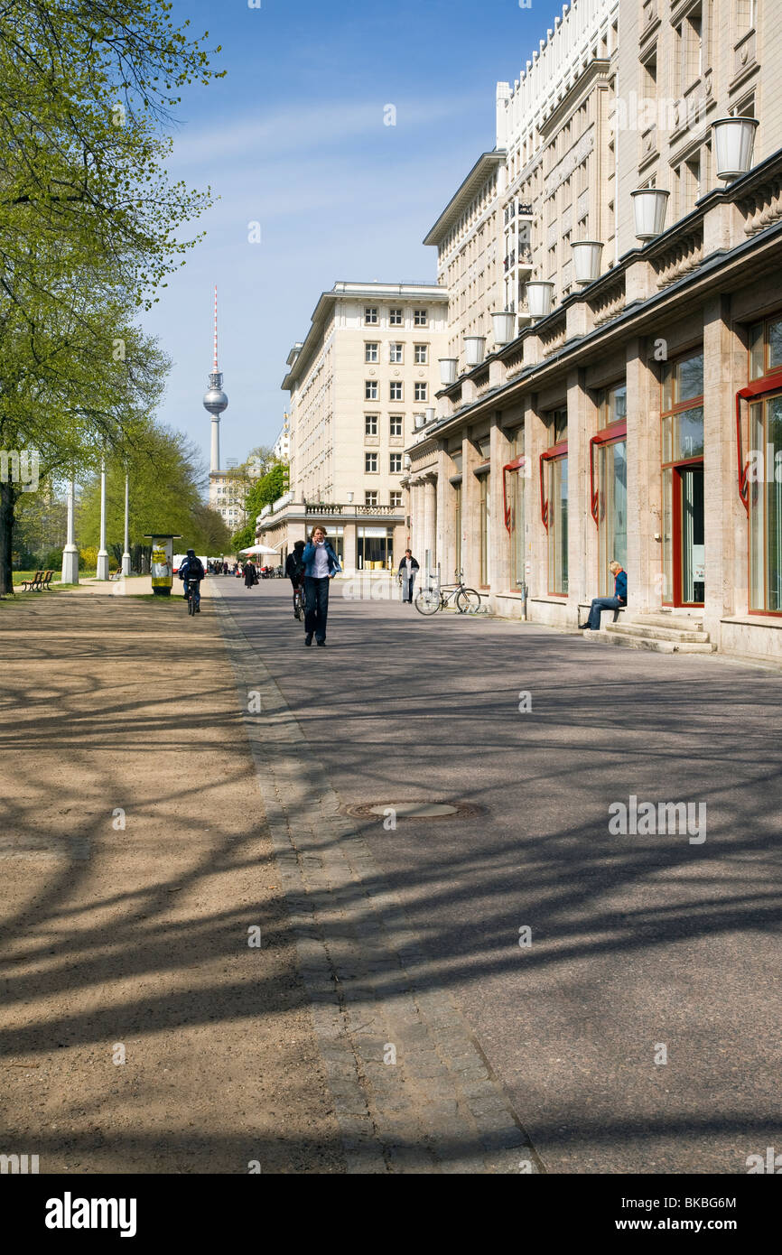 Karl Marx Allee, Block C Nord, Berlin, Deutschland Stockfoto