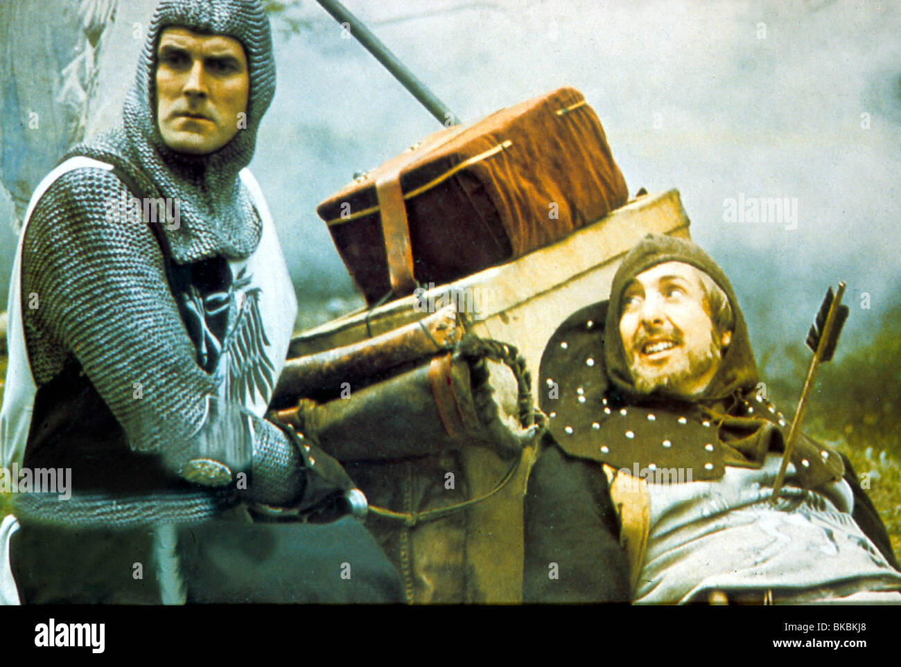 MONTY PYTHON UND DER HEILIGE GRAL JOHN CLEESE, ERIC LEERLAUF MONY 032 Stockfoto