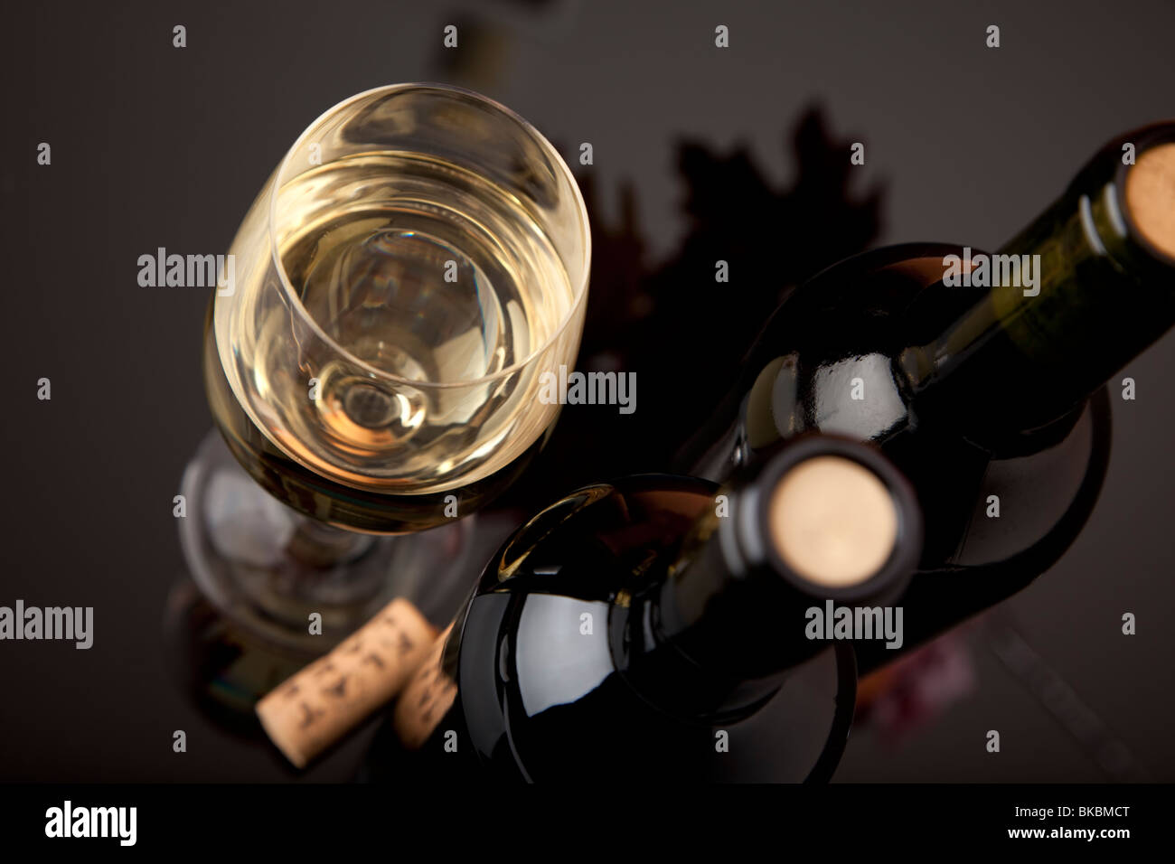 weißen Wein Hintergrund Stockfoto