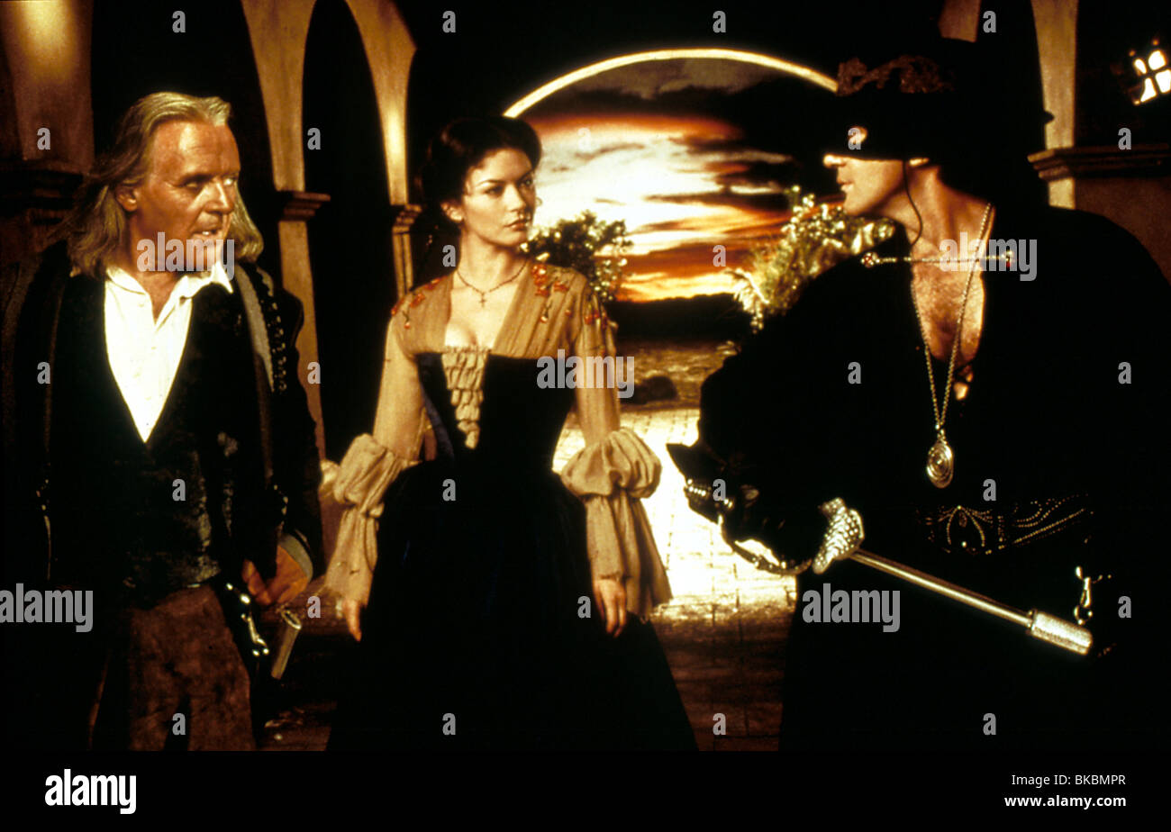 DIE MASKE DES ZORRO ANTHONY HOPKINS, CATHERINE ZETA-JONES, ANTONIO BANDERAS MZRR 180 Stockfoto