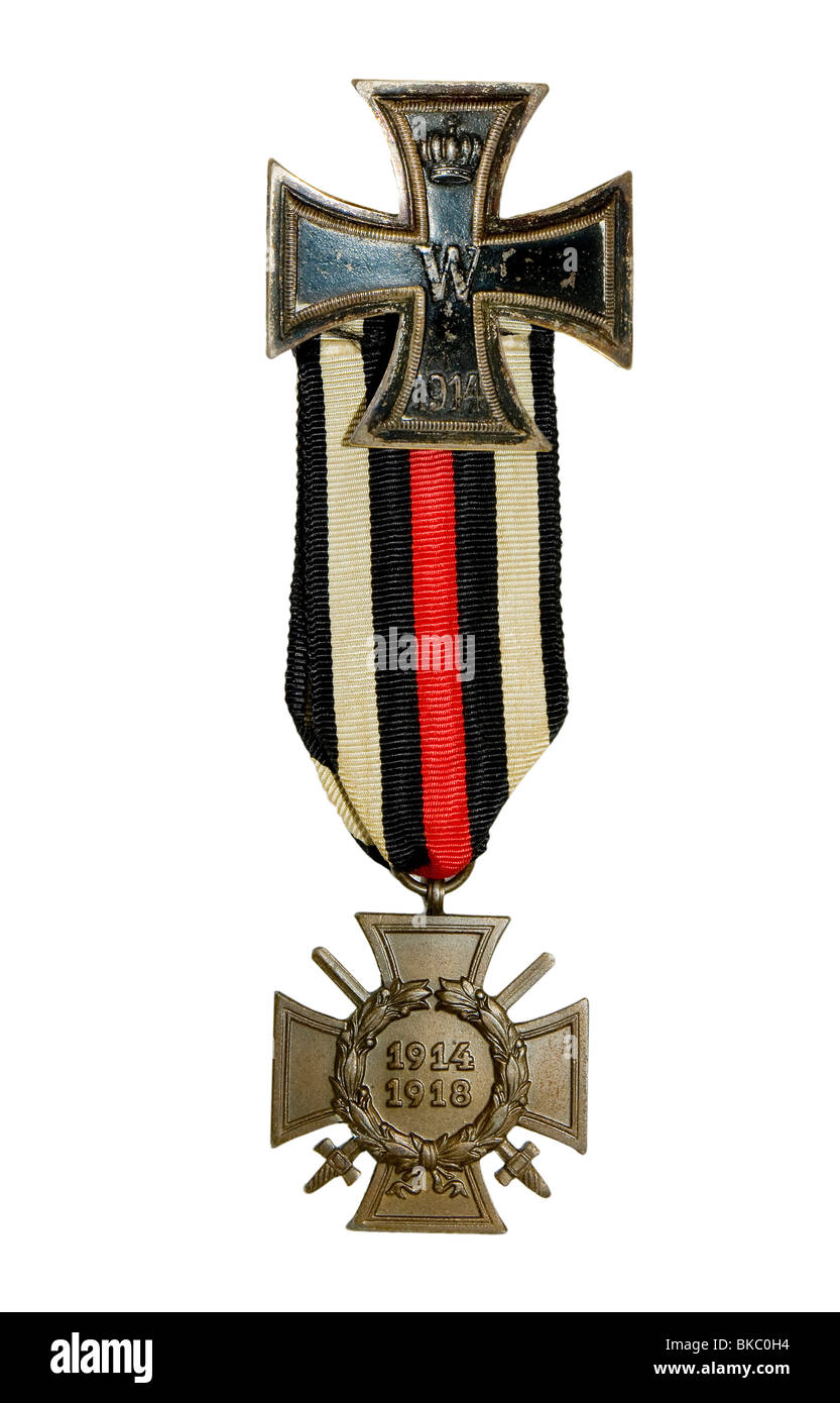 Historische 1914-1918 deutsche Medaille Stockfoto