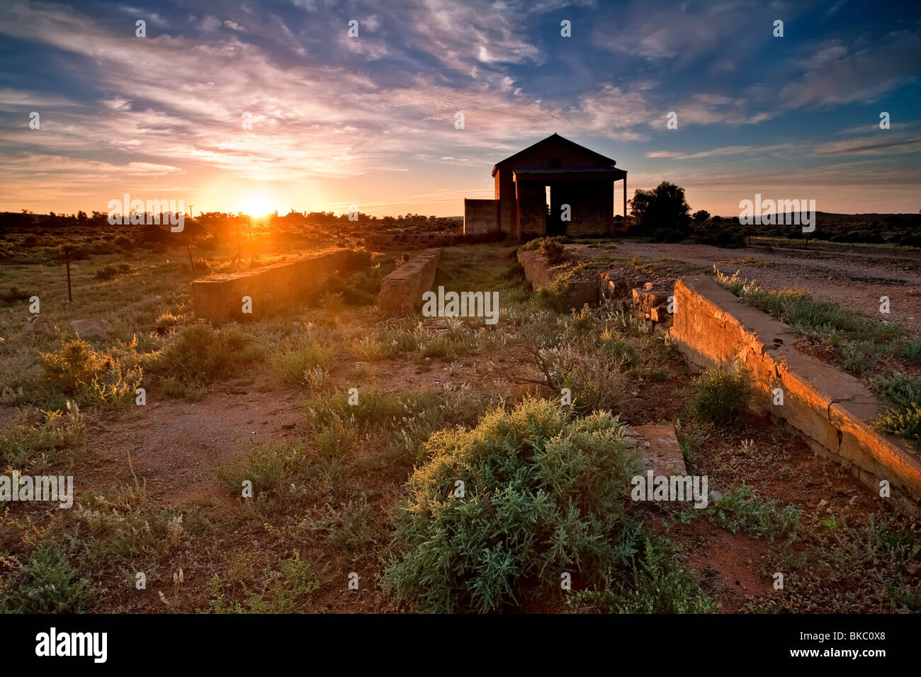 Alten Bahnhof Silverton Stockfoto