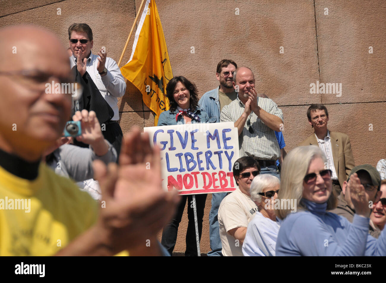 Politischer Protest, "Tea Party", Rochester, NY, USA. Stockfoto