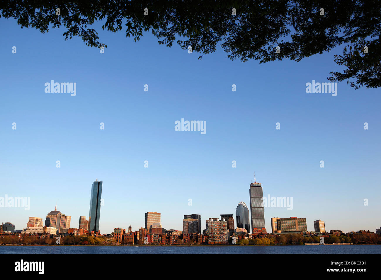 Back Bay Skyline, Charles River, Boston, Massachusetts Stockfoto