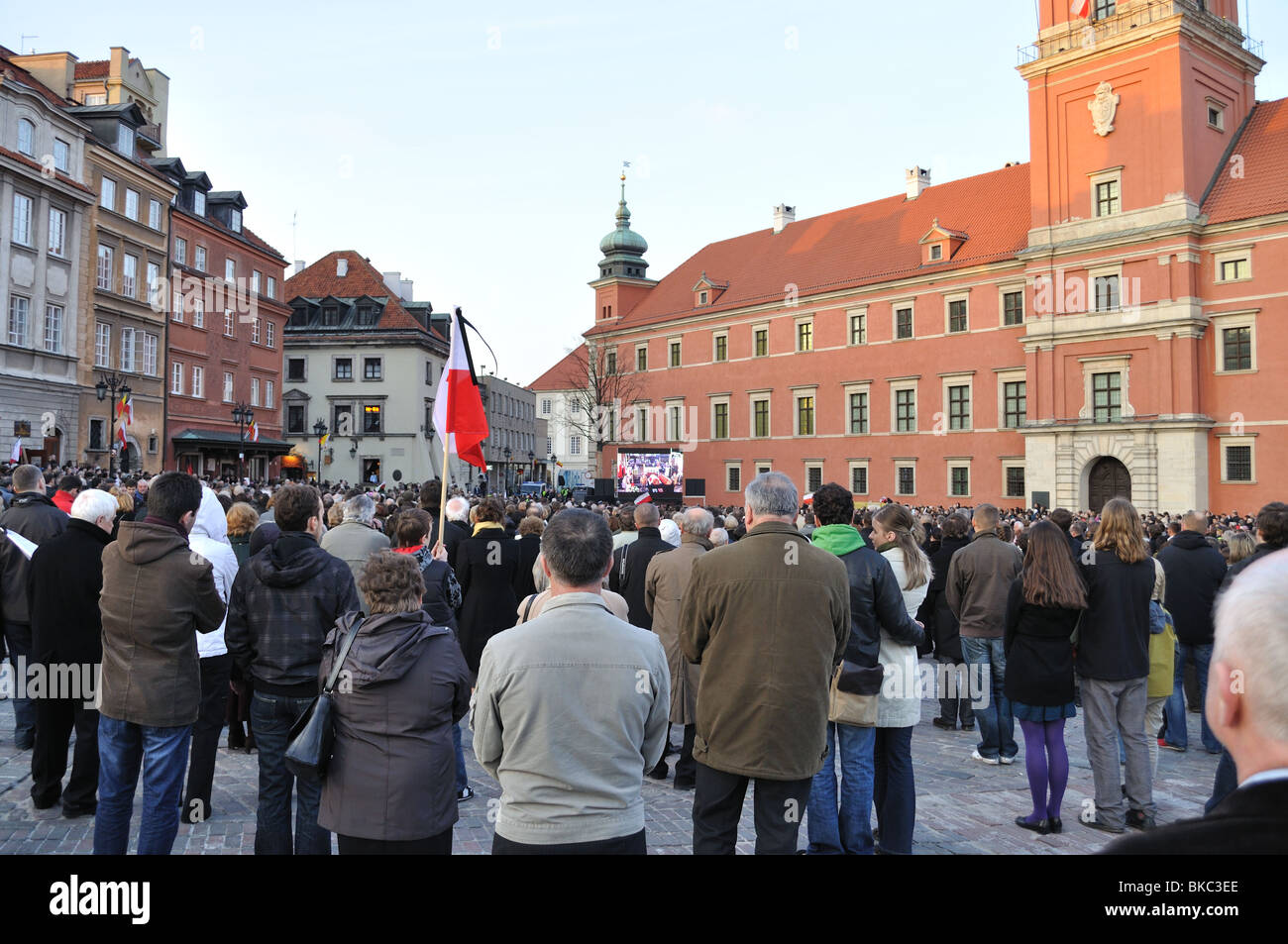 Trauerfeier des polnischen Präsidenten Stockfoto