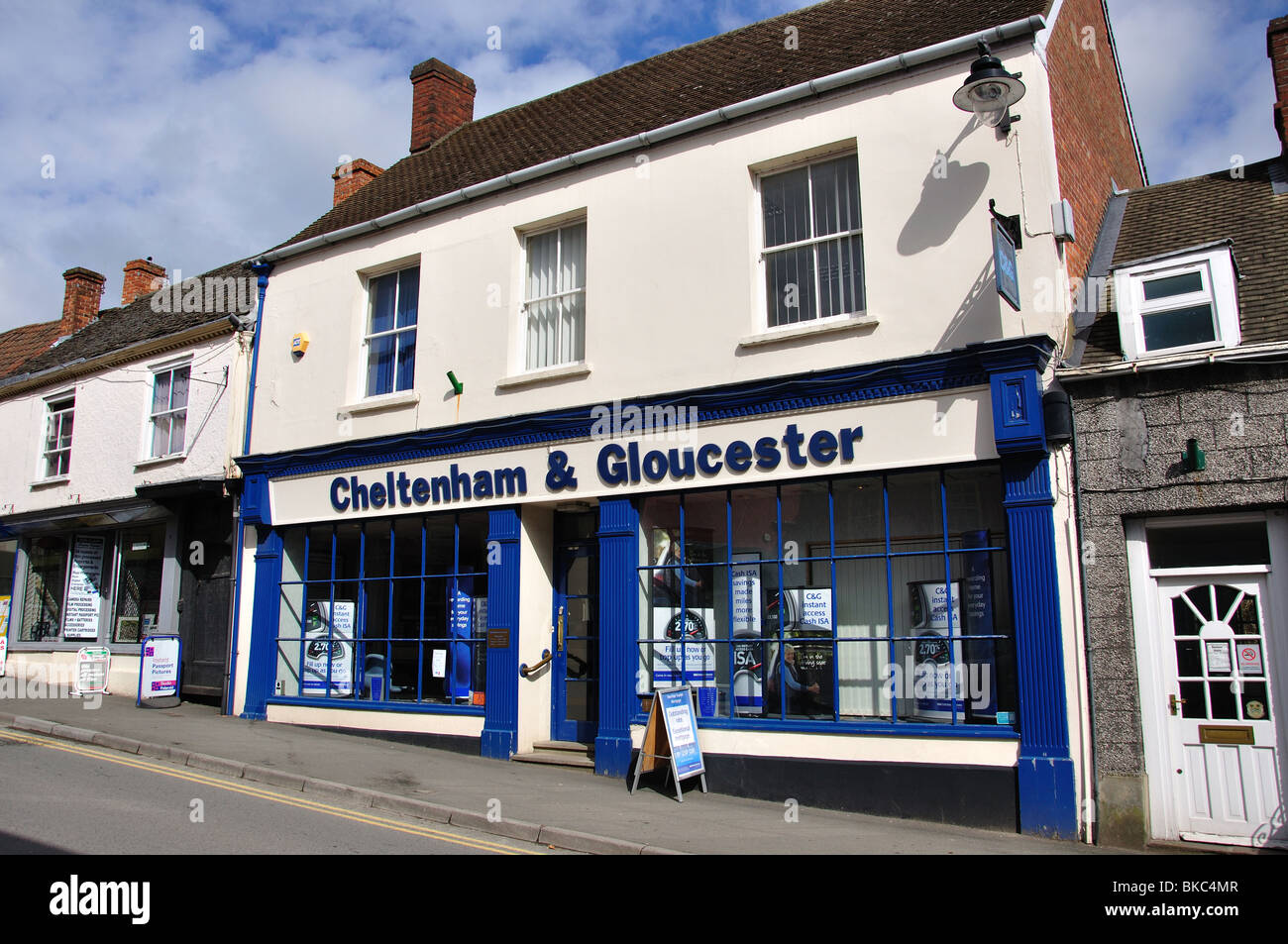 Cheltenham & Gloucester Bausparkasse, Long Street, Wotton-unter-Kante, Gloucestershire, England, Vereinigtes Königreich Stockfoto