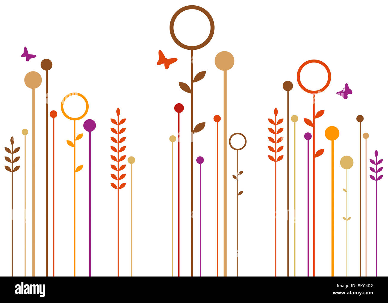 Herbst Garten, abstrakten floralen Hintergrund-design Stockfoto
