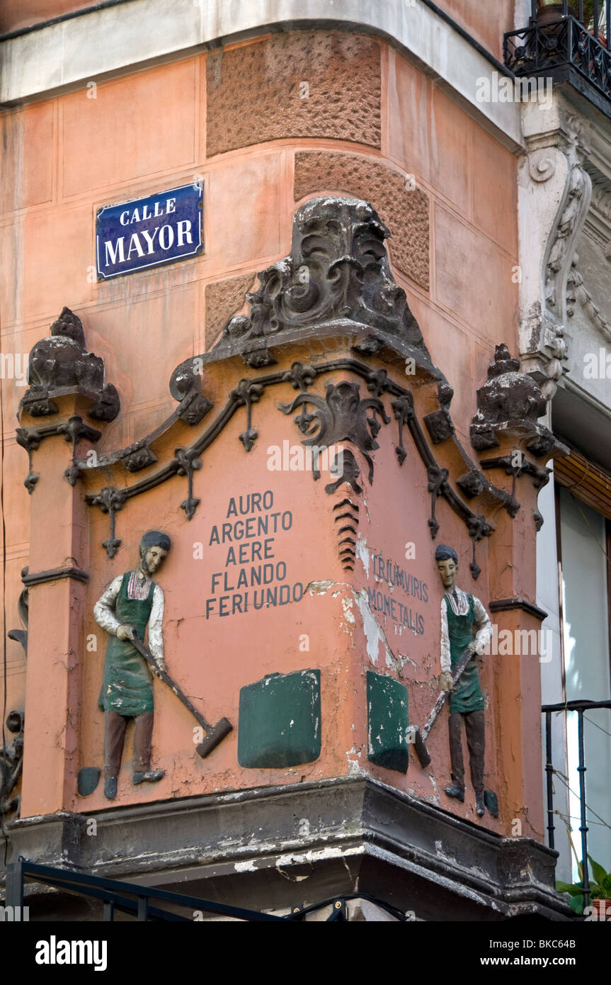 Calle Calle Mayor alte Madrid Stadt Spanien Spanisch Stockfoto