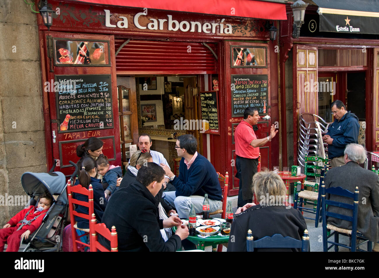 La-Problem in der Nähe von Plaza Mayor Madrid Spanisch Bar Pub Tapas Spanien Stockfoto