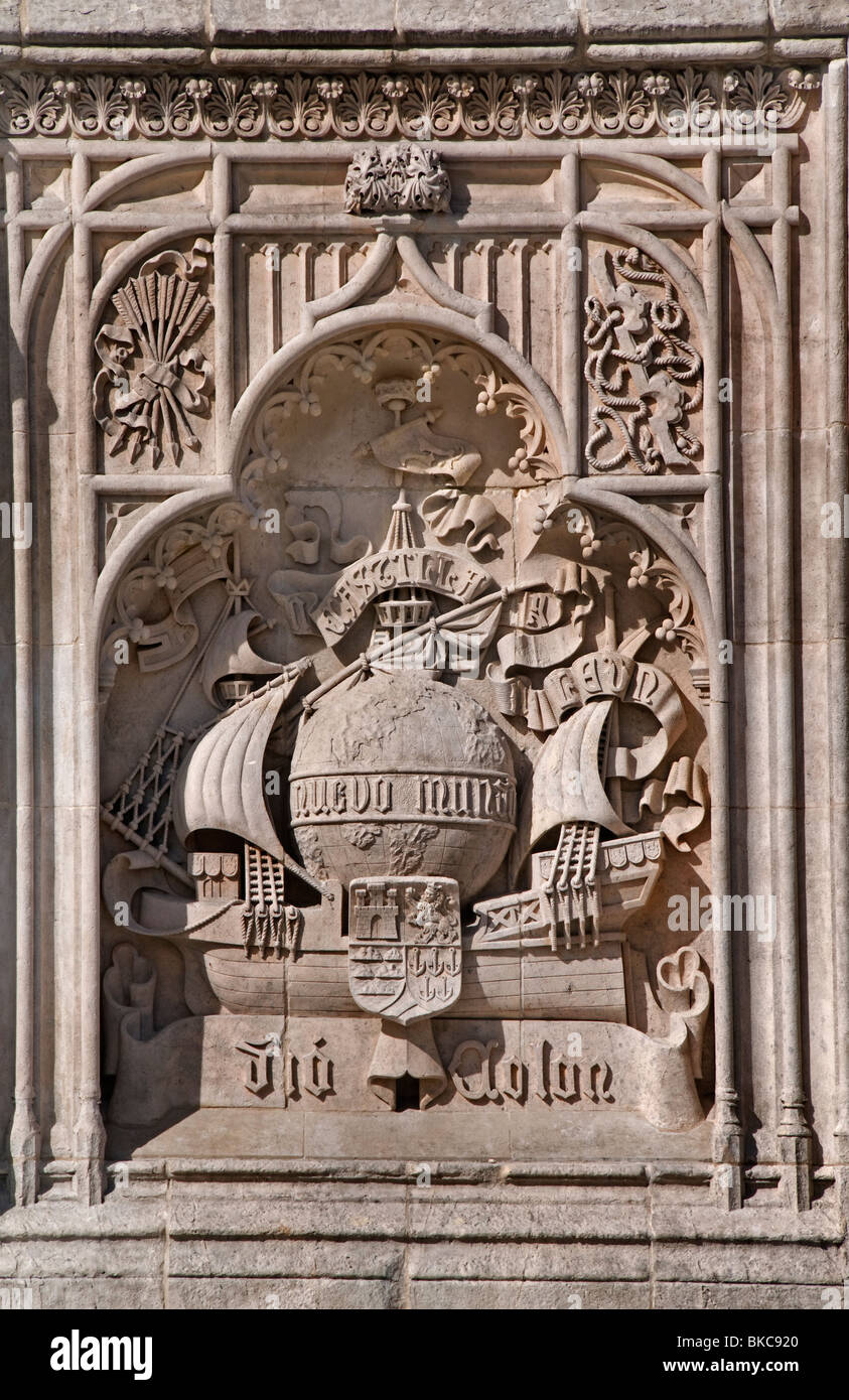 Monument Christopher Columbus Madrid Plaza De Colon-Spanien-Spanisch-Amerika Stockfoto