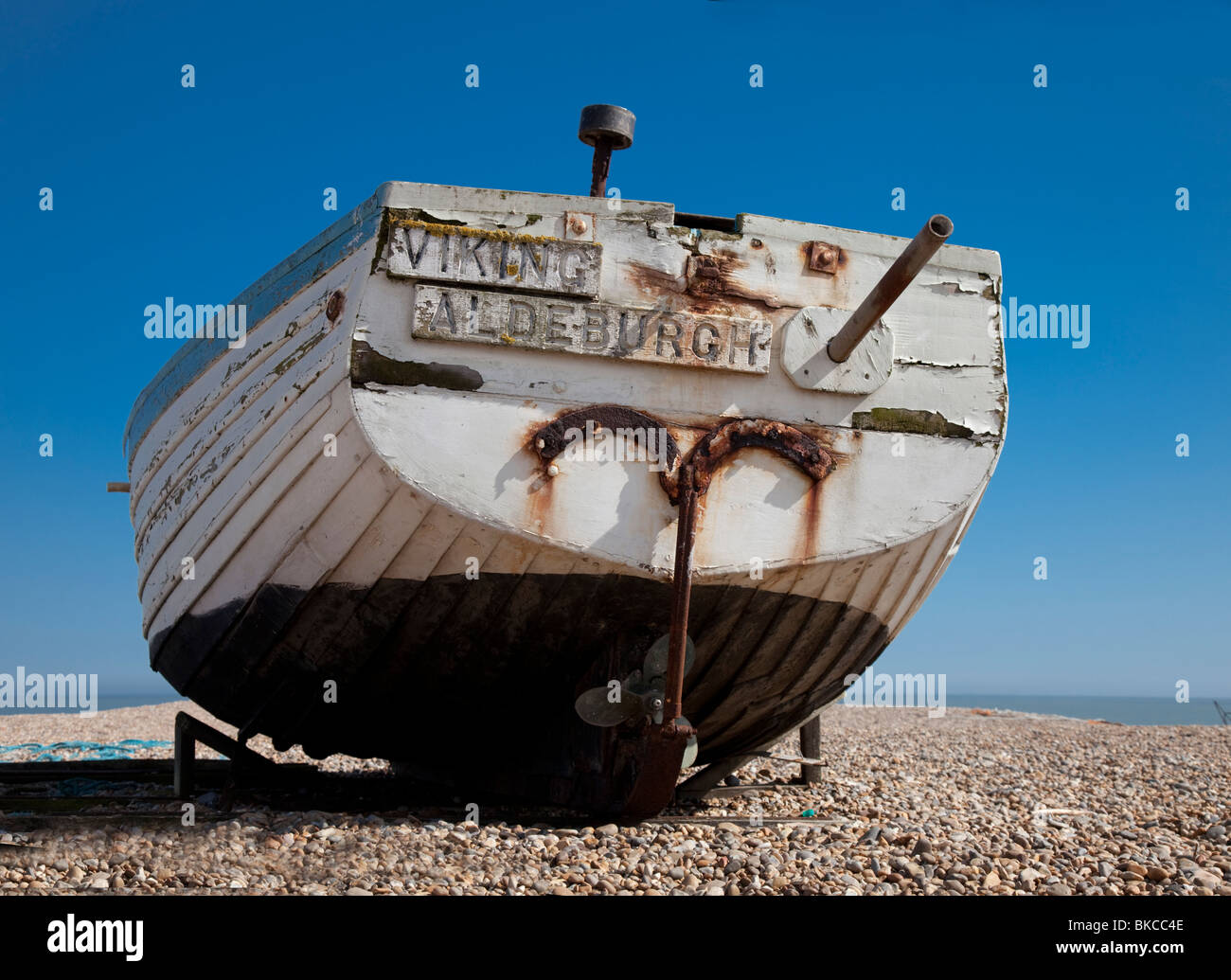 Angeln Boot Sldeburgh Suffolk Stockfoto