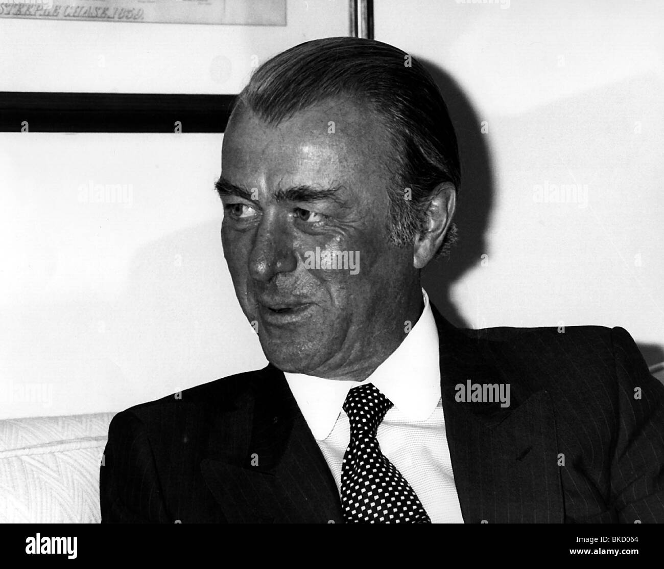 Gucci, italienischer Modedesigner, Porträt, im Hotel vier Jahreszeiten (Four Seasons), während der Fashion Week, München, 4.10.1984, Stockfoto
