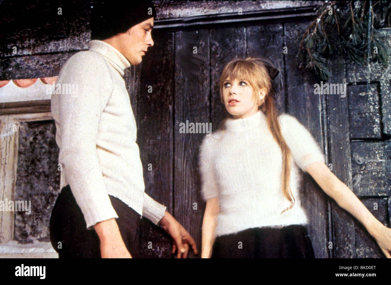 MÄDCHEN AUF EINEM MOTORRAD (1968) ALAIN DELON, MARIANNE FAITHFULL GOM 004 Stockfoto