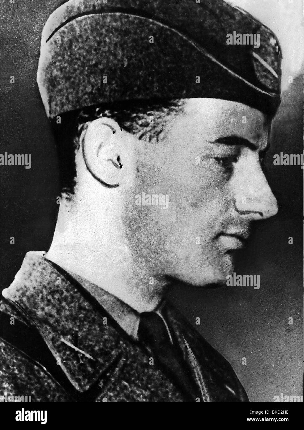 Wallenberg, Raoul, 4.8.1912 - Mitte 1947, schwedischer Diplomat, Pattache an der schwedischen Botschaft in Budapest 9.7.1944 - 17.1.1945, Porträt, Profil, ca. 1940, Stockfoto
