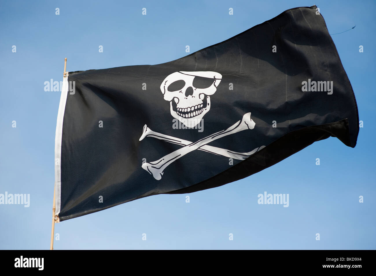 Piratenflagge Fahne Piratenflagge Jolly roger Stockfoto