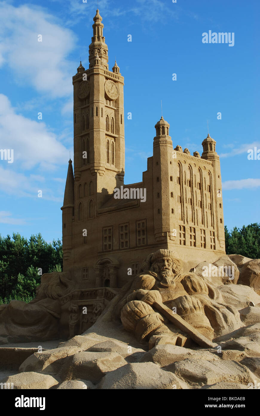 Plener Skulpturen aus sand Stockfoto
