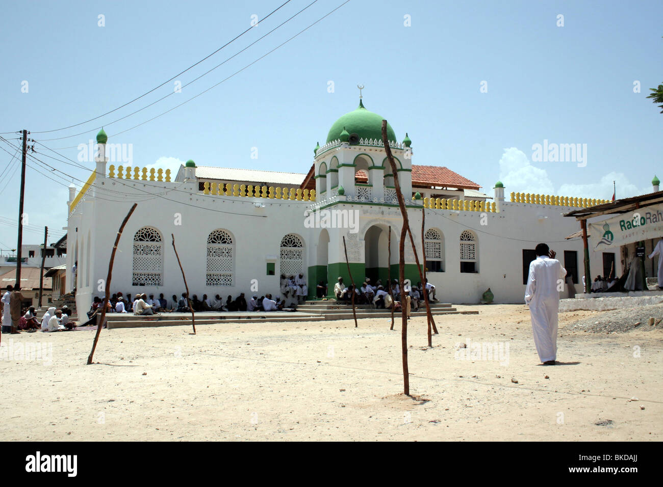 Riyadha Moschee Lamu Kenia während Maulidi Stockfoto