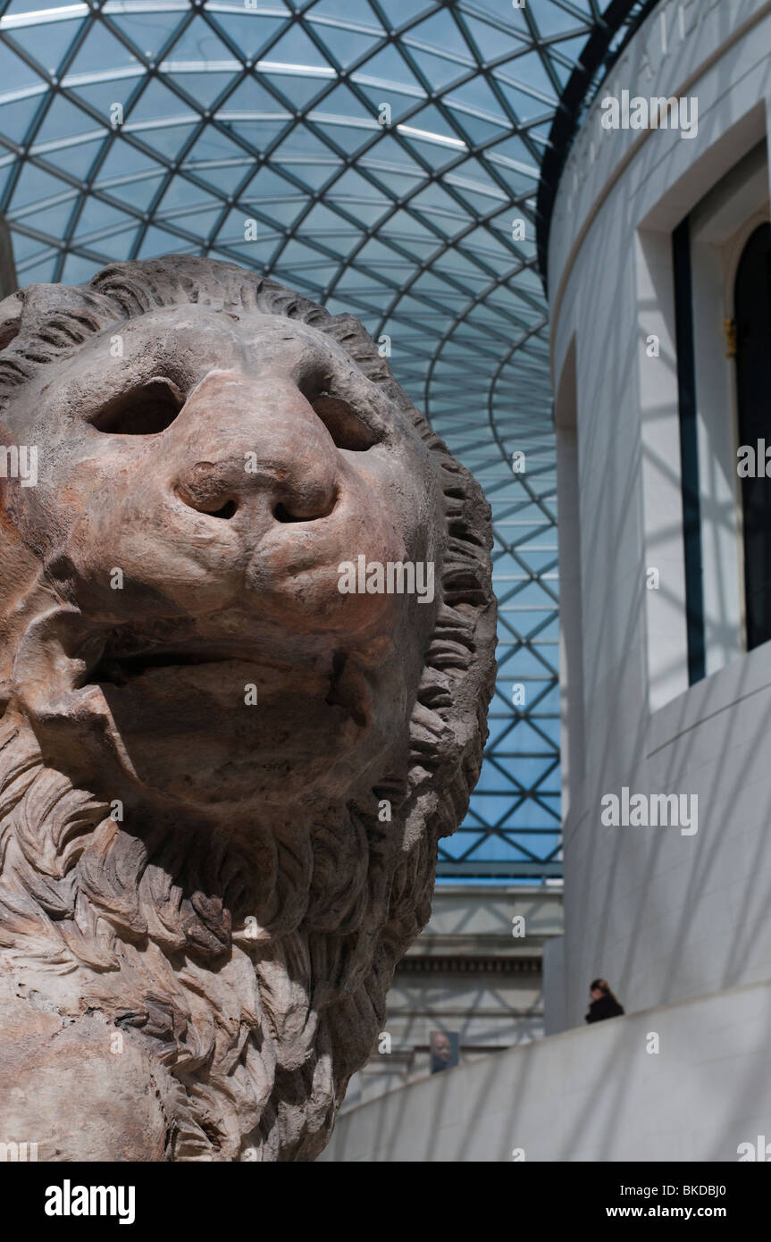 British Museum Marmorlöwe Stockfoto