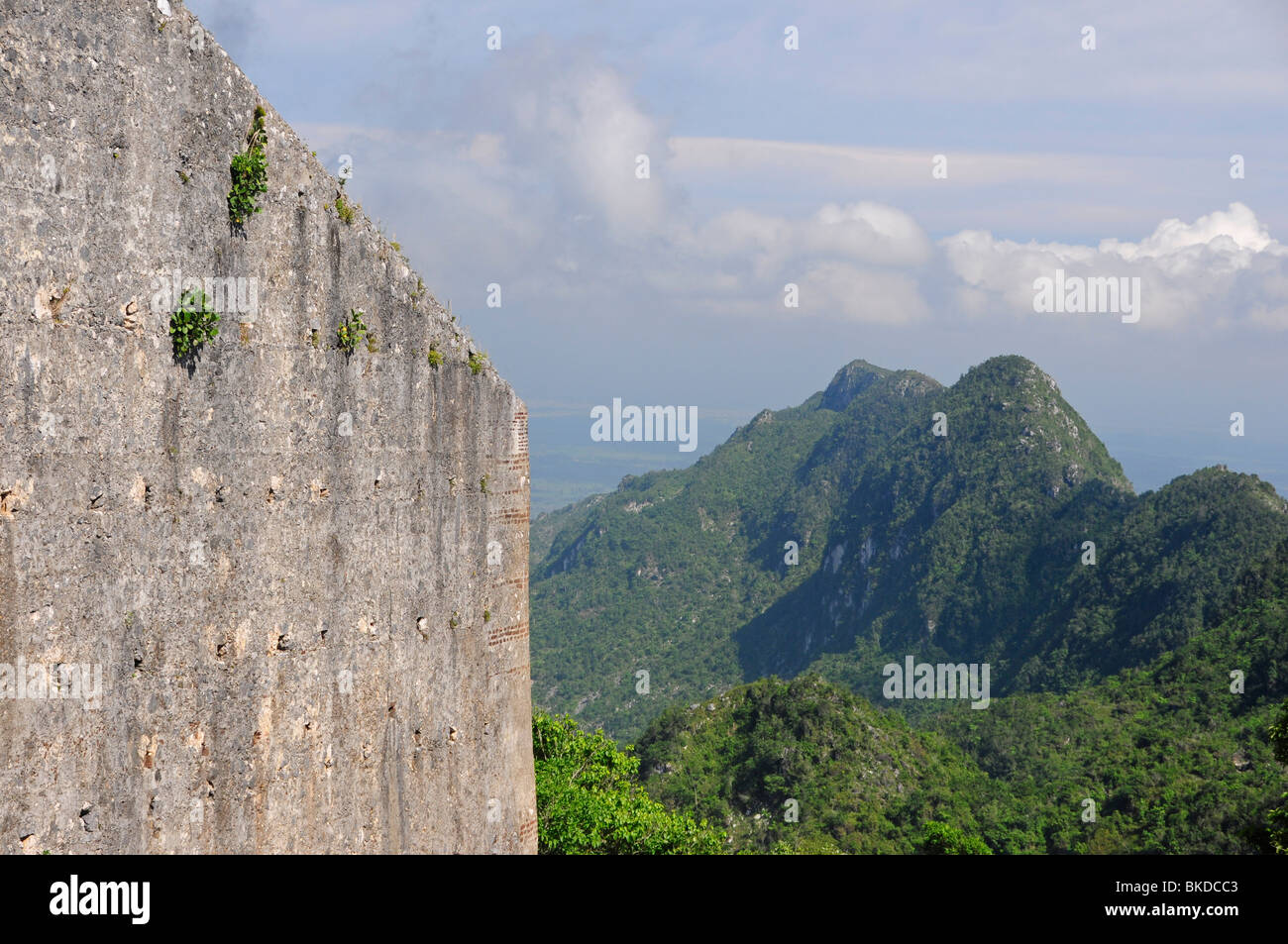 Blick von der Zitadelle, Milot, Cap Haitien, Haiti, Hispaniola, größere Antillen, Karibik, Amerika Stockfoto