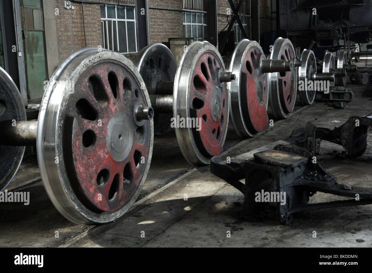 Maschinenteil straßentauglichen Dampfmaschine Zug Stockfoto