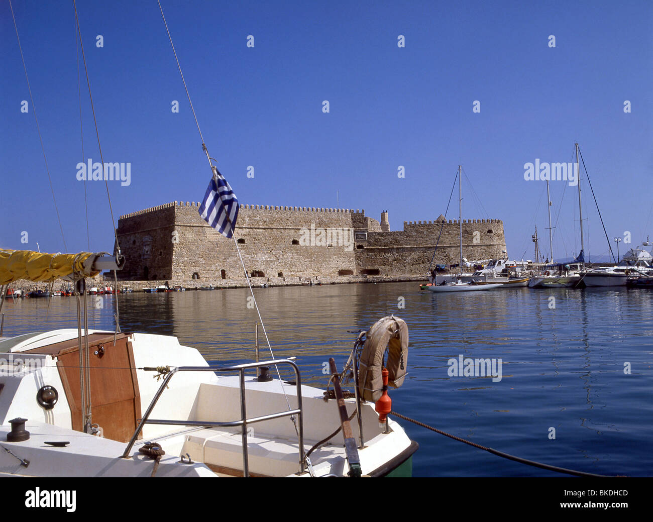 Venezianischen Festung von Rocca al Mare, Hafen von Heraklion, Heraklion, Kreta, Griechenland Stockfoto