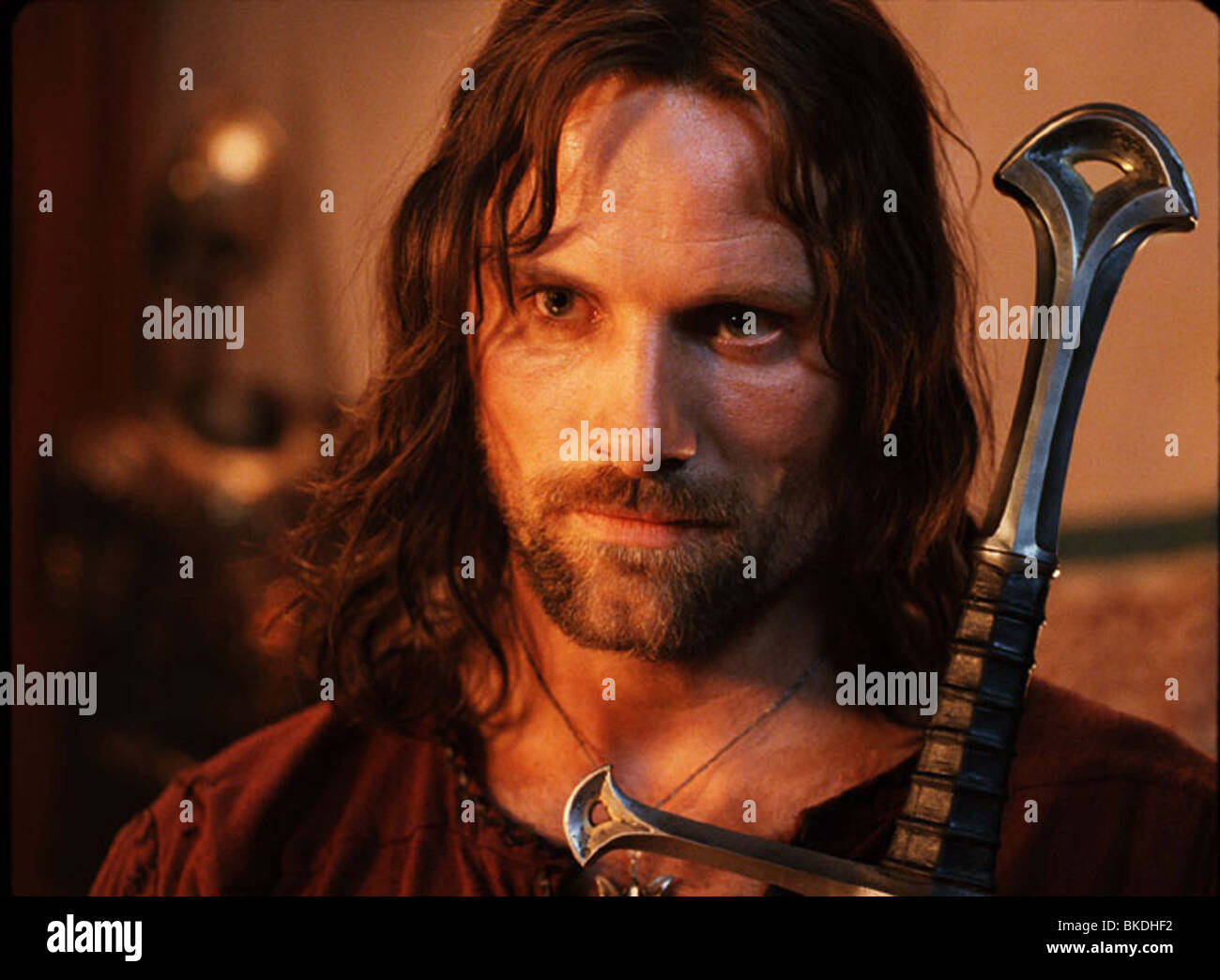 DER HERR DER RINGE: DIE RÜCKKEHR DES KÖNIGS (2003) VIGGO MORTENSEN, ARAGORN RÜCKKEHR 001-005 Stockfoto