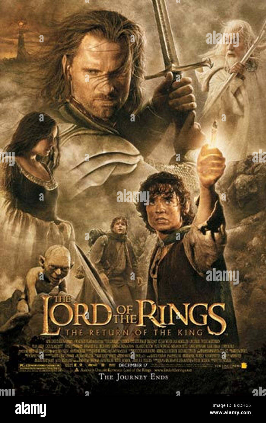 DER HERR DER RINGE: DIE RÜCKKEHR DES KÖNIGS (2003) PLAKAT RÜCKKEHR DES  KÖNIGS 001-POST Stockfotografie - Alamy