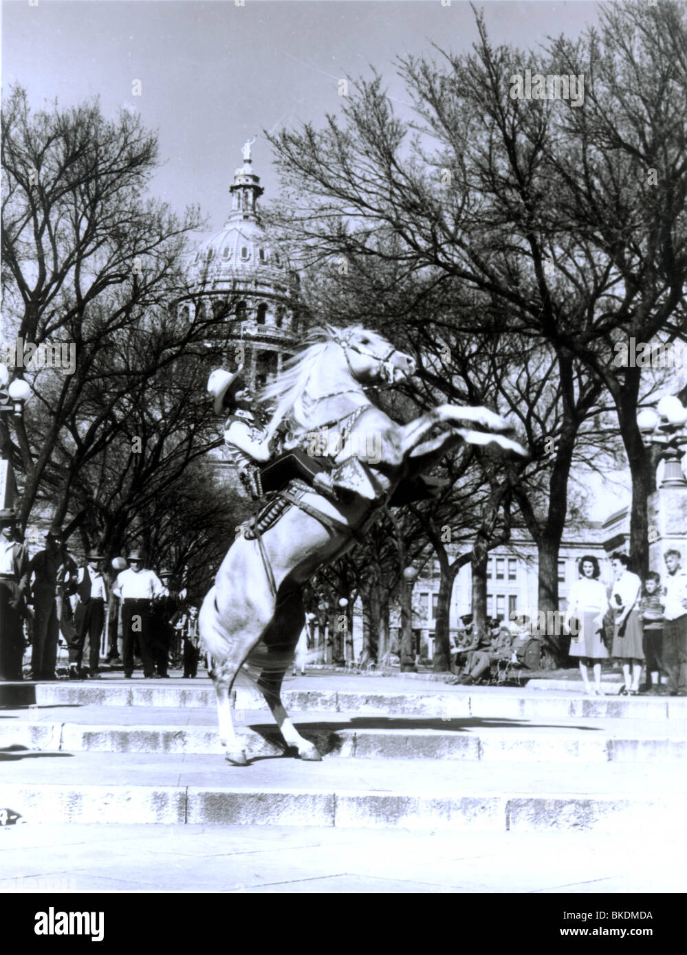 ROY ROGERS PORTRAIT MIT SEINEM PFERD TRIGGER RRGR 005P Stockfoto