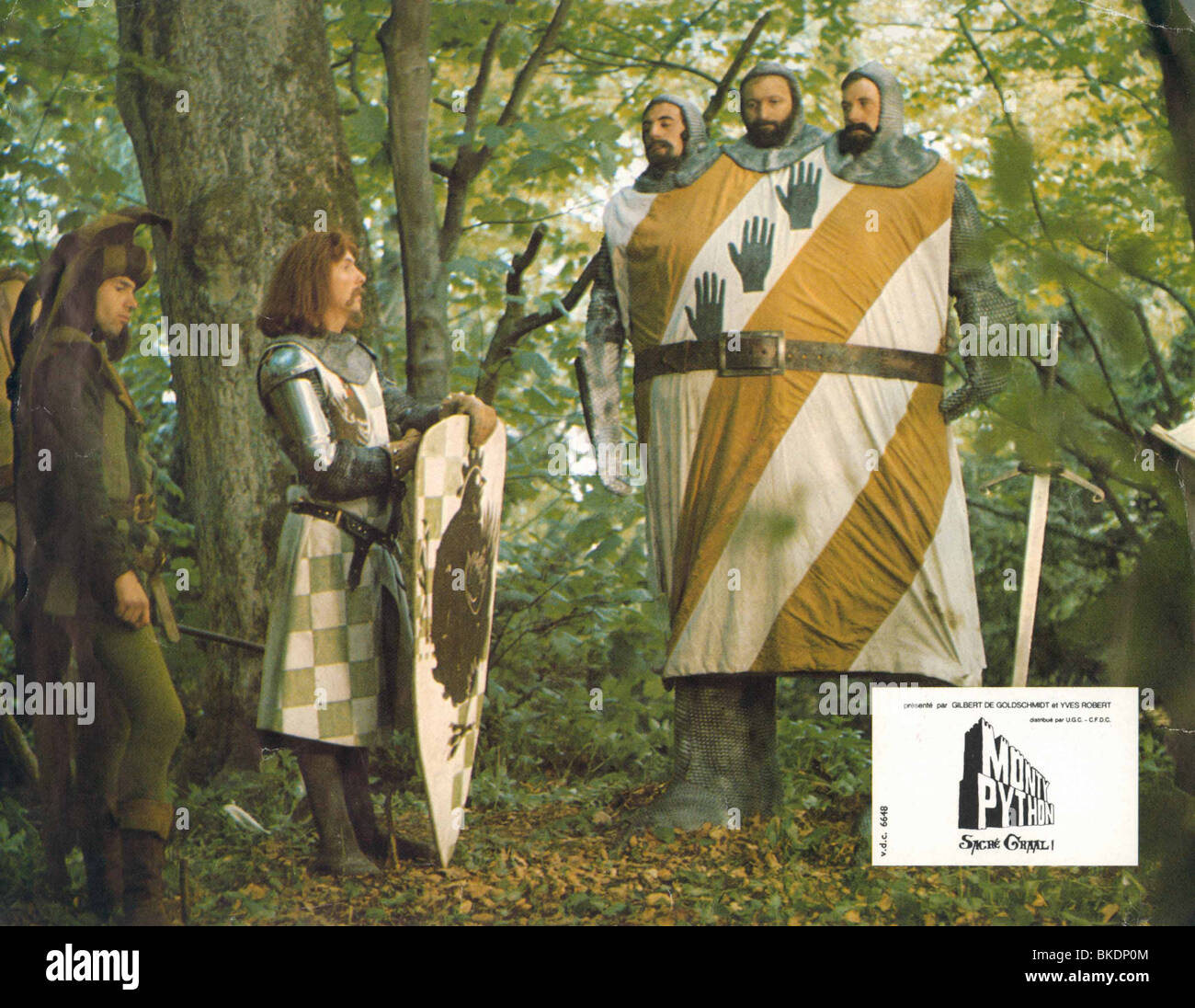 MONTY PYTHON UND DER HEILIGE GRAL (1975) NEIL INNES, ERIC IDLE, TERRY JONES, GRAHAM CHAPMAN, MICHAEL PALIN MONY 008FOH Stockfoto