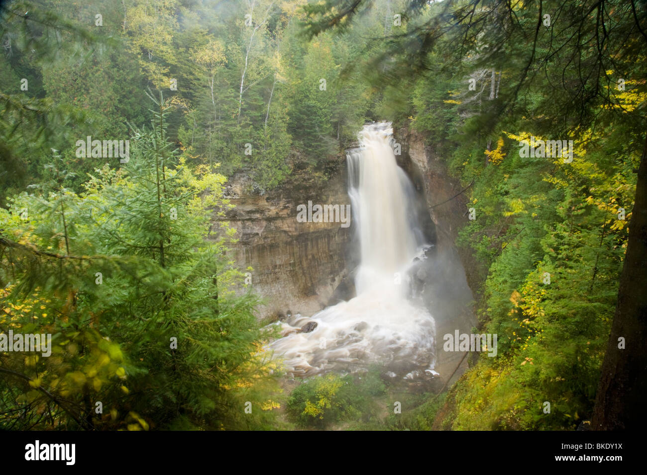 Bergmanns fällt obere Halbinsel Michigan, USA LA004896 Stockfoto