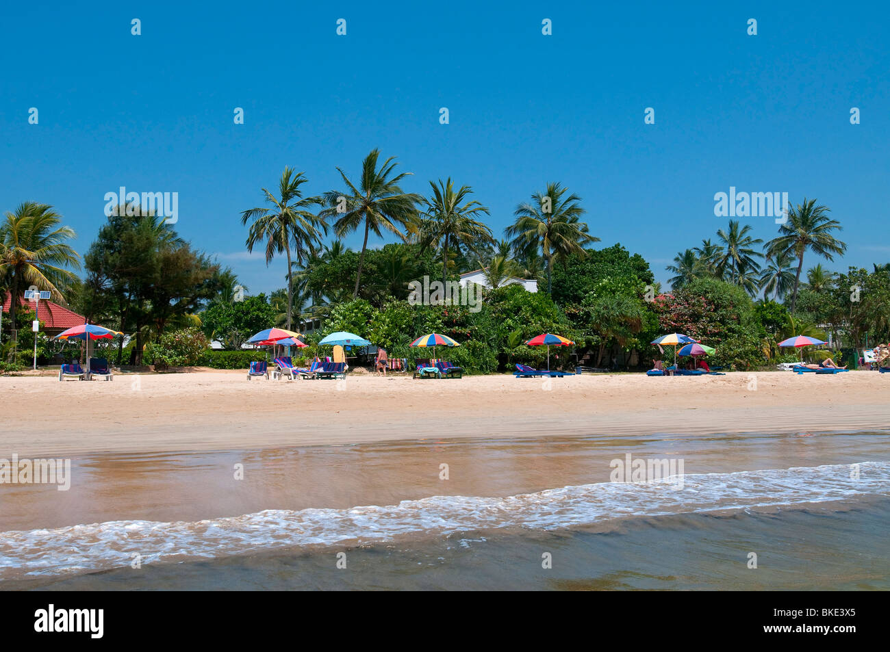 Public Beach in Front Club Palm Garden Hotel, Beruwela, Sri Lanka Stockfoto