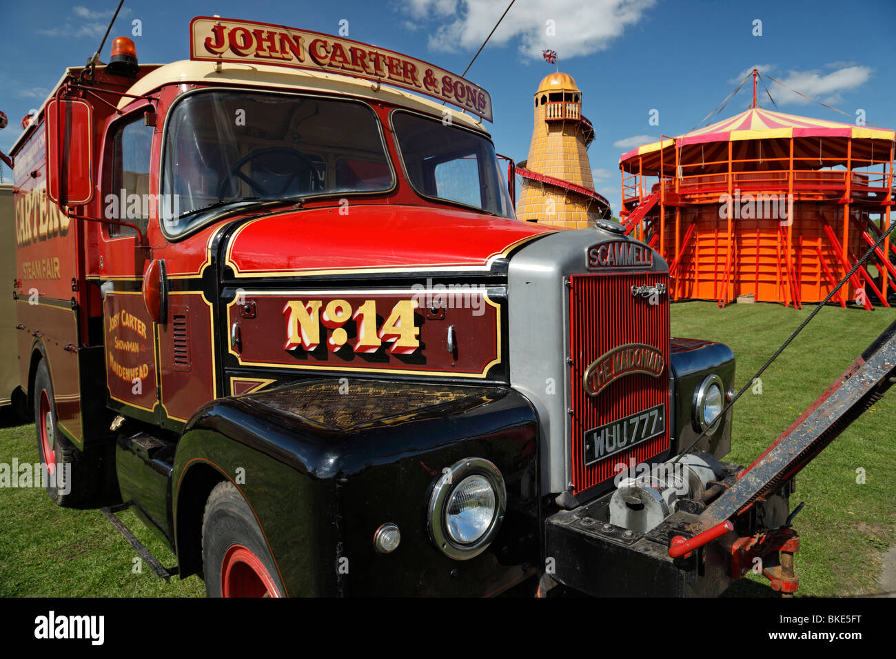 Traditionelle Kirmes, LKW, auf Carters Steam Fair. Stockfoto