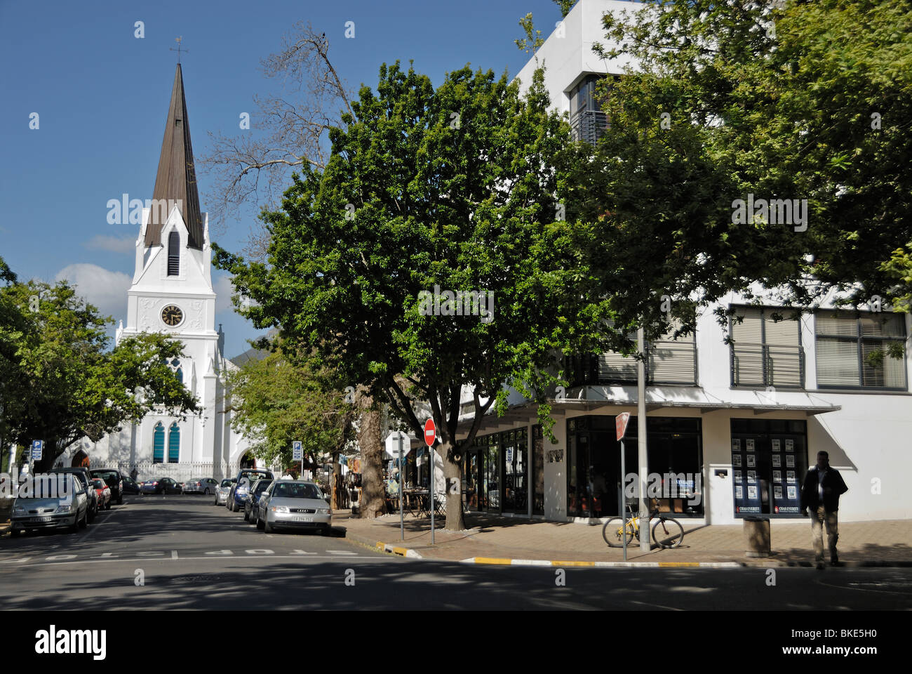 Niederländisch-Reformierte Kirche auf der Church Street, Stellenbosch, Westkap, Südafrika Stockfoto