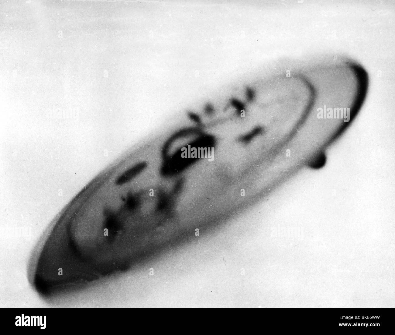Raumfahrt, Unidentified Flying Object (UFO), vermeintliche "Kingdom-come Flying Machine", Code: JFM, Beginn der Evolution, vor Ort, Deutschland, ca. 1922, Stockfoto