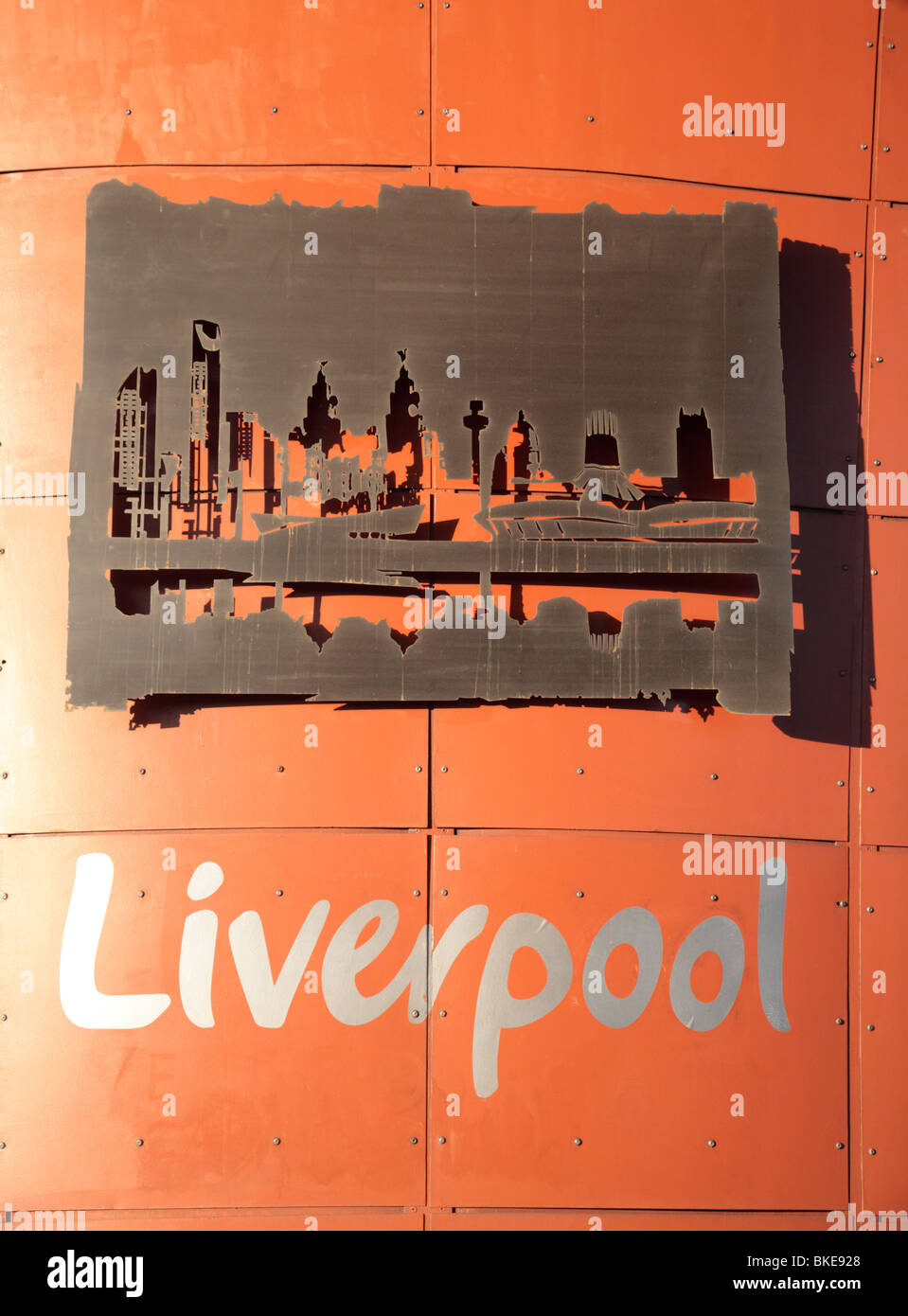 Liverpool-Zeichen Stockfoto