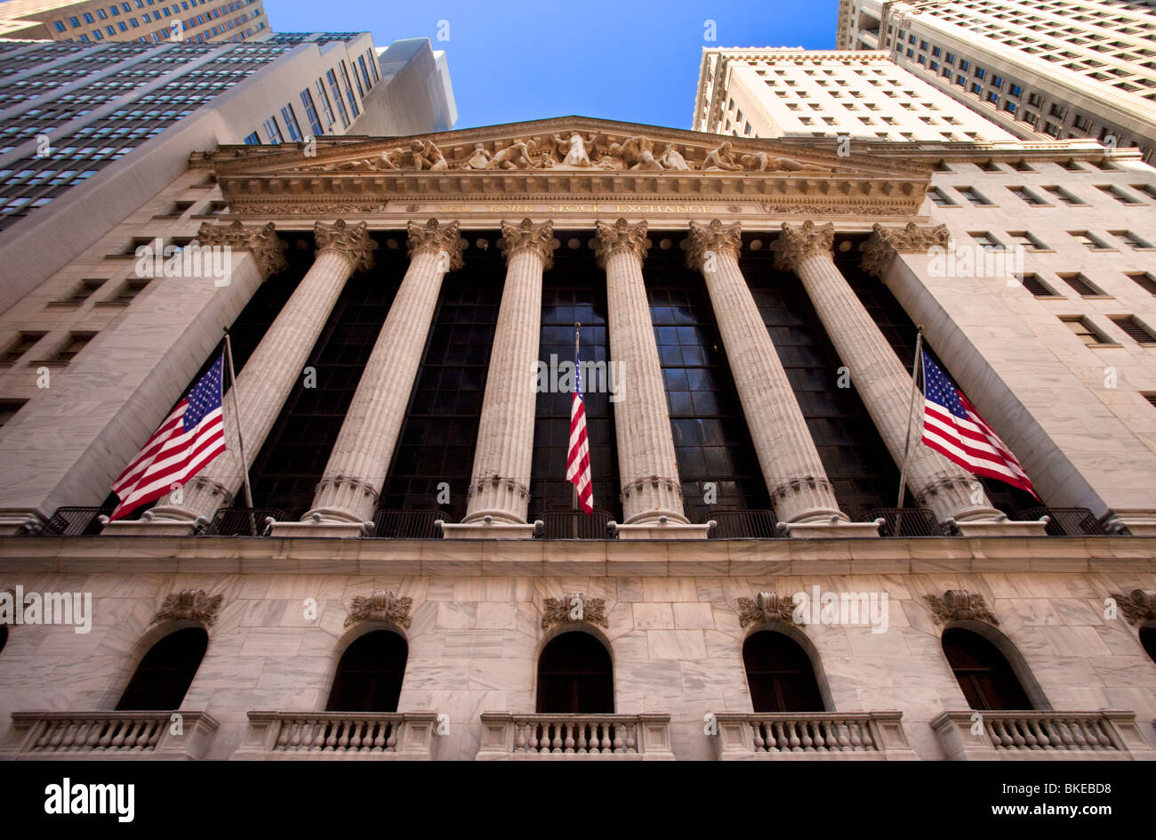 New York Börsegebäude in Lower Manhattan, New York City, USA Stockfoto