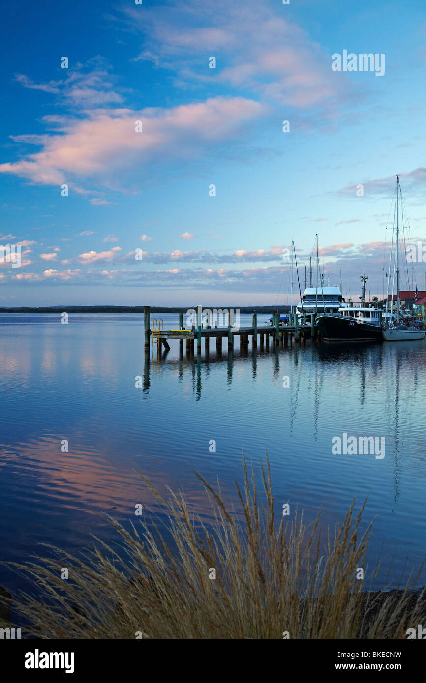 Dawn, Strahan, Macquarie Harbour, westlichen Tasmanien, Australien Stockfoto