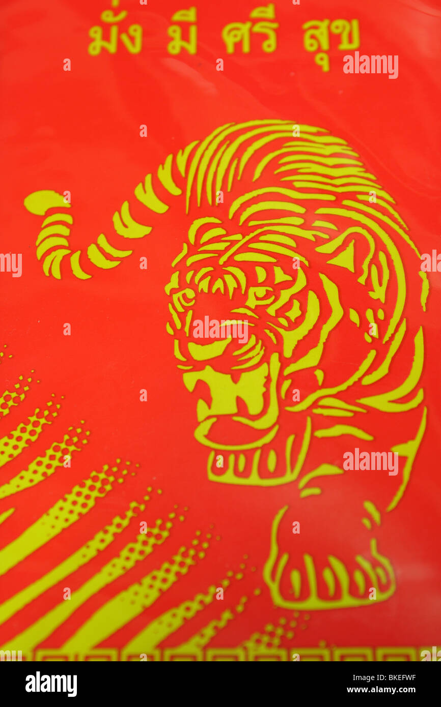 Chinesisches Neujahr, Ang Pao, das Jahr des Tigers 2010 Stockfoto