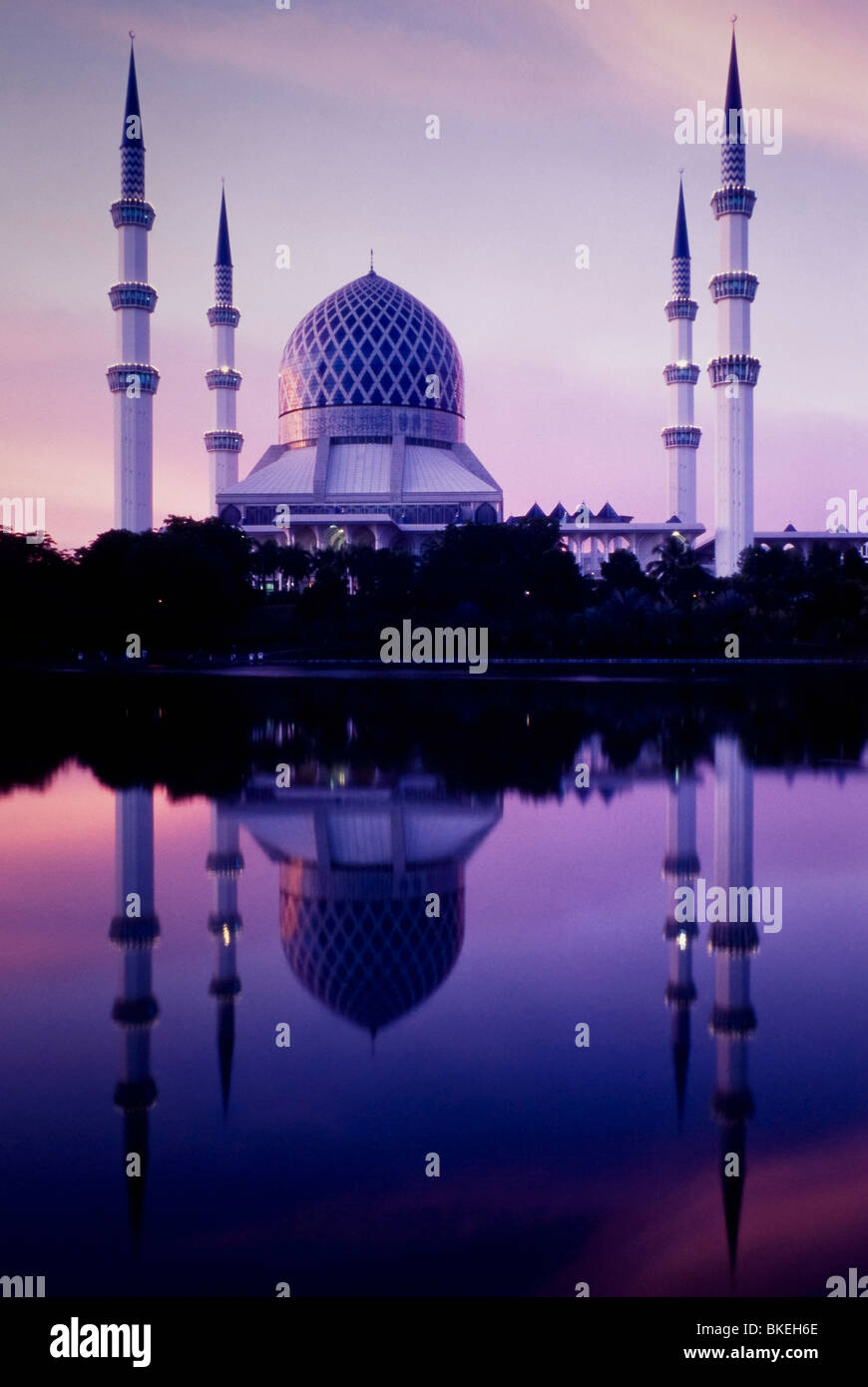 Sultan Salahuddin Abdul Aziz Moschee, Shah Alam, Malaysia. Stockfoto