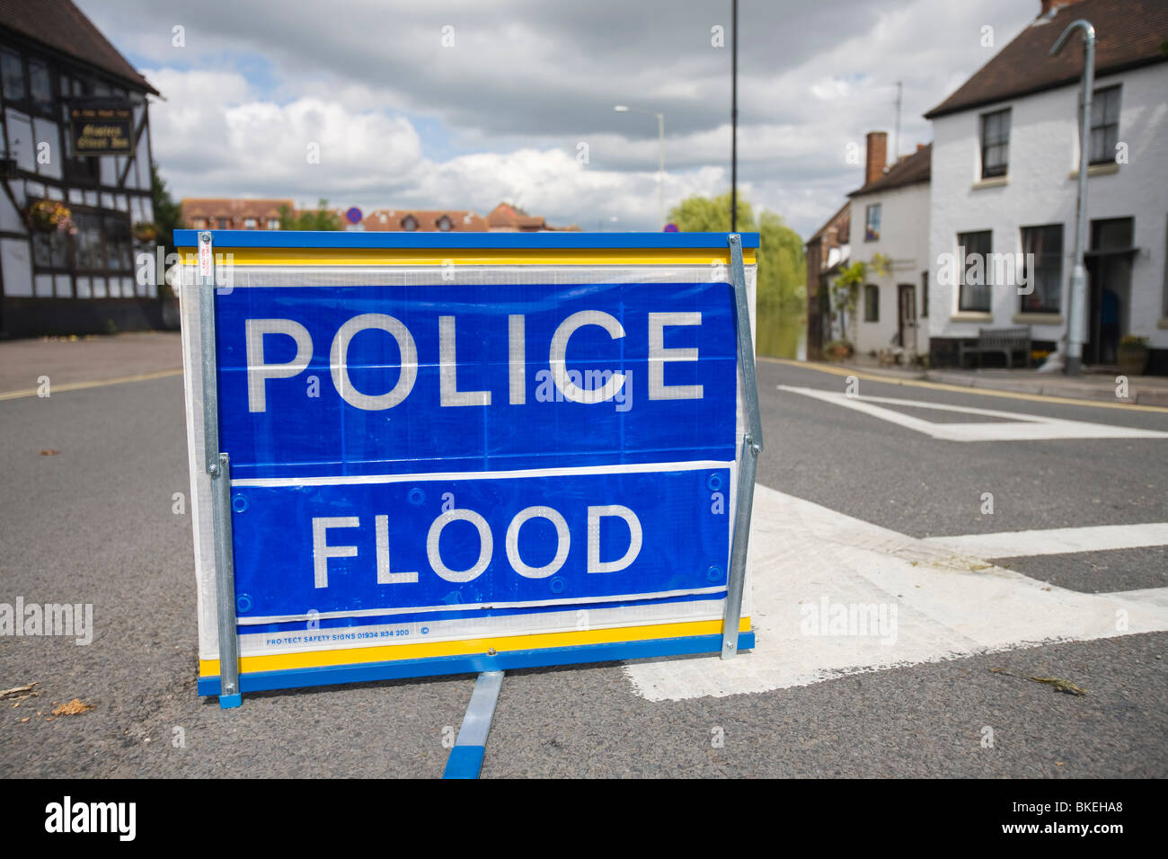 Überschwemmungen in Tewkesbury, Großbritannien. Stockfoto
