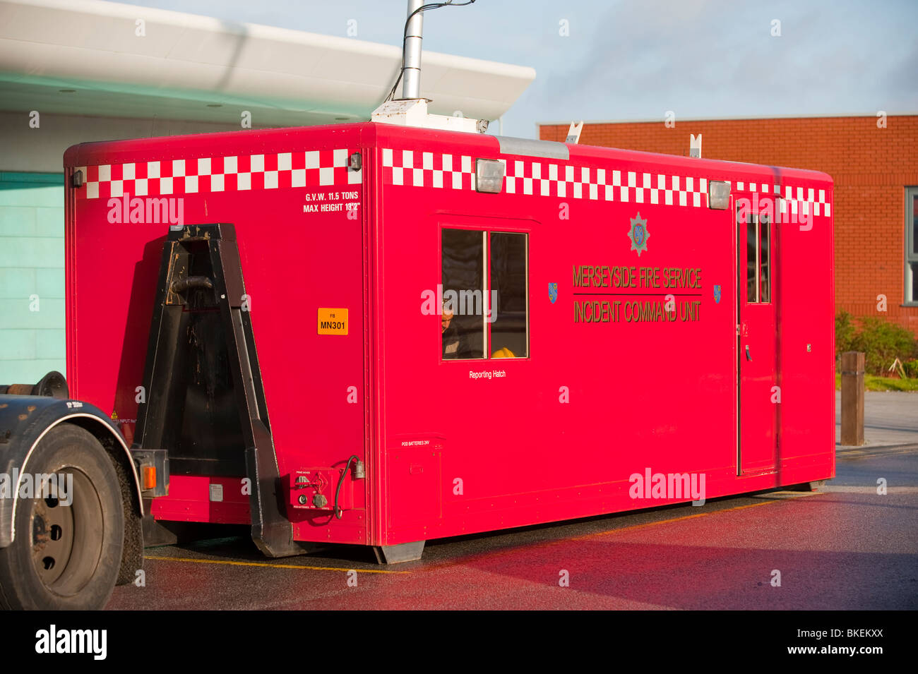 Feuerwehr Incident Command Unit Stockfoto
