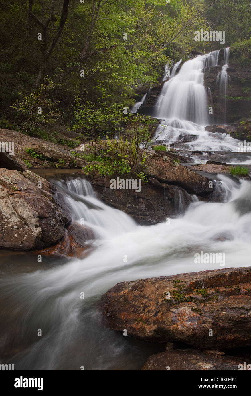 Long Creek Falls, Chattooga Wild & Scenic River, Sumter National Forest, South Carolina Stockfoto